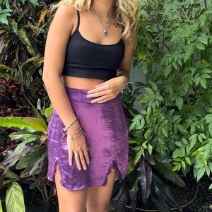 Velvet purple skirt, lace bottom💜